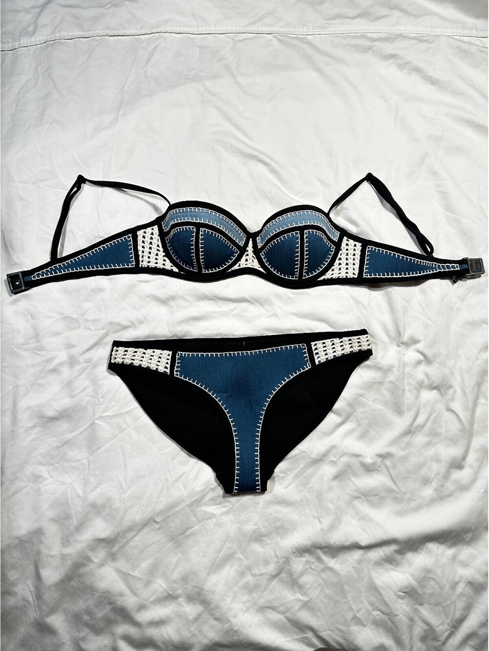 Triangl Women's Neoprene Bikini, Medium Top & Large Bottom